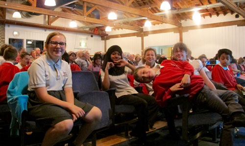 children at launch at the Museum of London Docklands
